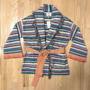 MARINE LAYER Alamere Long Fringe Cardigan in Multi Size S (NEW WITH TAGS)